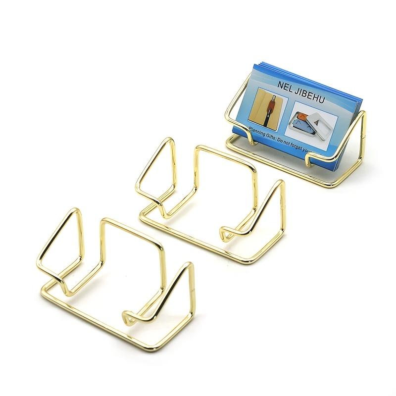 1PC Business Card Holder, Desktop Business Card Storage Rack, Simple Business Card Box Storage Seat, Metal Business Card Holder.