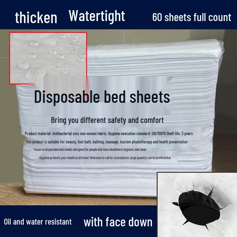 Waterproof Disposable Beauty Bed Sheets with Holes – Thickened Set for Salon Use