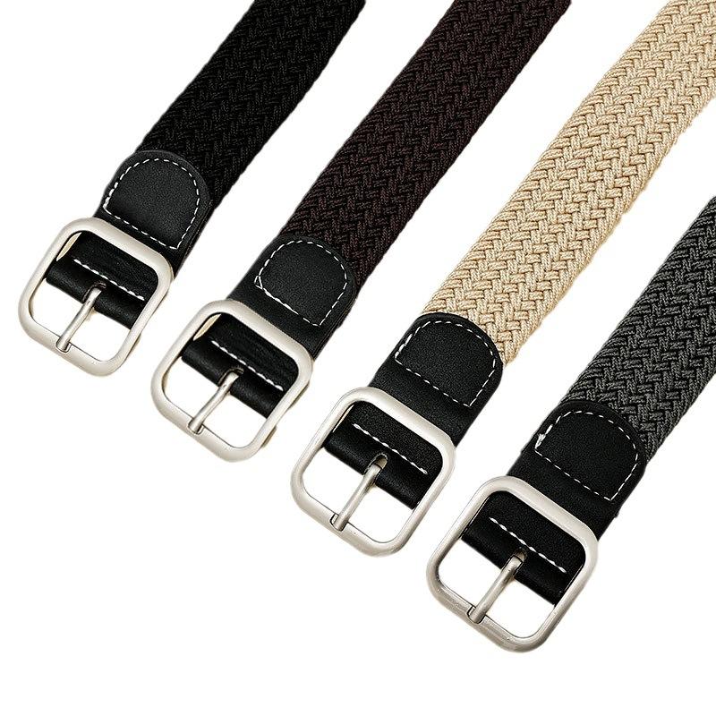 Super Convenient and Simple Lazy BI Free Elastic Belt Casual Belt Male and Female Students Knitted Belt Korean Version New