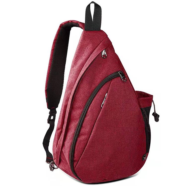 

Мужская сумка через плечо, повседневная спортивная нагрудная сумка, женская сумка через плечо большой емкости, дорожная сумка для хранения, рюкзак бордовый