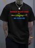 Unisex O Neck Tee Funny Text And Vintage Fish Graphic Print Cotton Short Sleeve Loose Summer Breathable Daily Casual Basic Wear Top