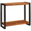 Console Table with Shelf Brown 90 X 33 X 75 Cm Solid Acacia Wood