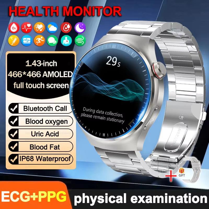 2025 Nové Venkovní Sportovní Chytré Hodinky Pánské 1,43" HD AMOLED Displej EKG Fyzikální Vyšetření BT5.0 Hovor Chytré Hodinky pro HUAWEI Xiaomi