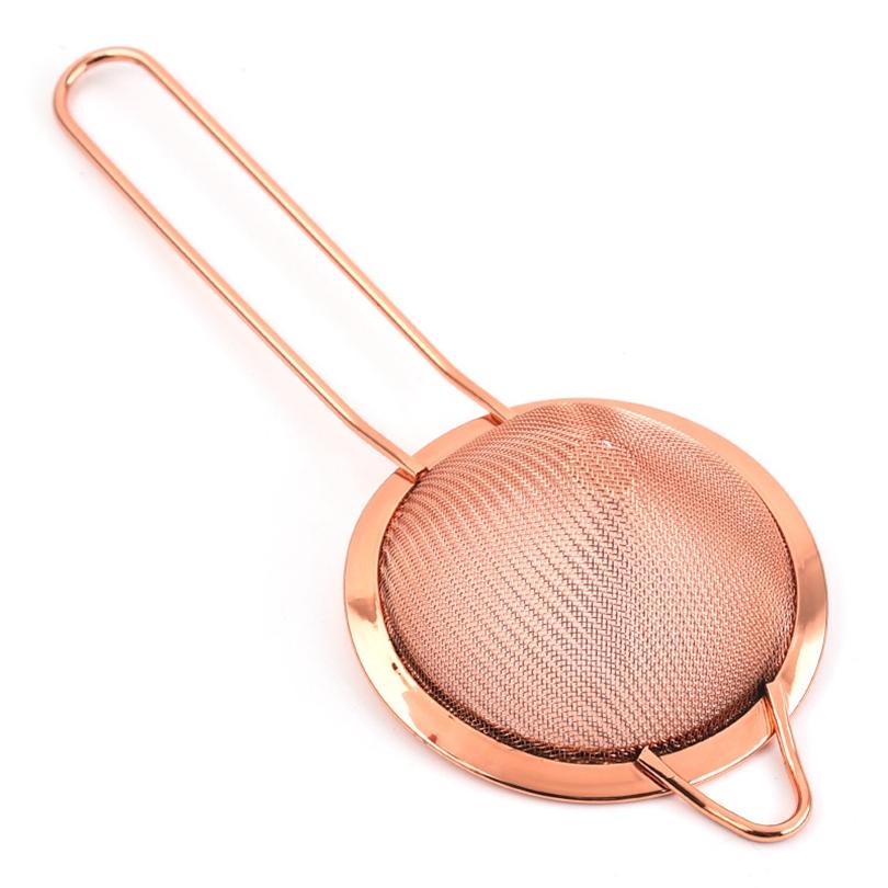 Rose Gold 304 nerezové sítko na koktejly ve tvaru kužele na koktejly / čajové bylinky / káva, jemné sítko