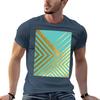 Turquoise And Gold Geometric Luxe Tshirt Work Wear Lightweight Tee