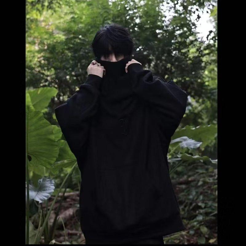 Sweater Men's High Street Vibe American Heavy Industry Function Heavy Trendy Brand Hooded Oversize Big Hat Shoulder Jacket