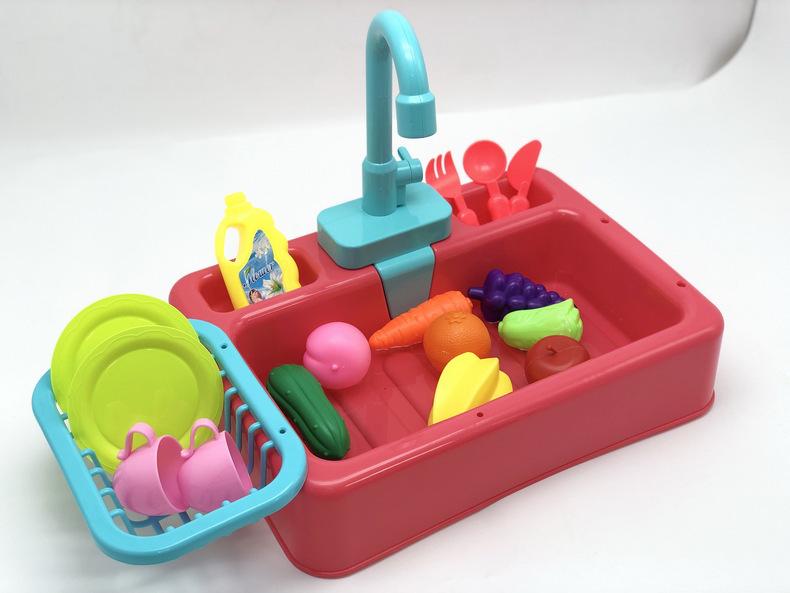 Children's Electric Dishwashing Station Pretend Play Kitchen Toy