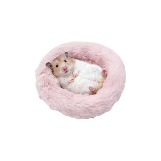 Hamster Bed Bird Parakeet Squirrel Sugar Glider Pet Small Animal House House Shed Bed Hideaway Home Cushion Brown Fluffy Fluffy Diameter 14cm