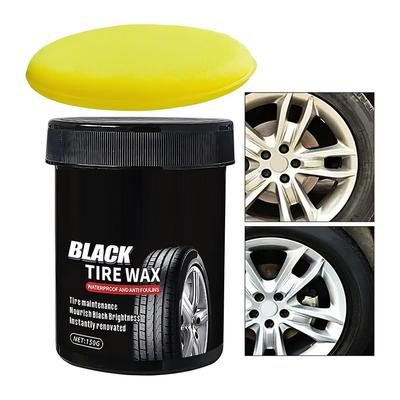 Car Tire Shine Retreading Paste 150g Black Tire Cleaning Paste Waterproof Wheel Shine Balm Long-lasting Protection