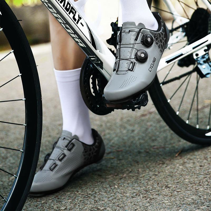 Autumn new mountain bike shoes bicycle men's and women's cycling shoes road bike lock shoes cycling shoes breathable