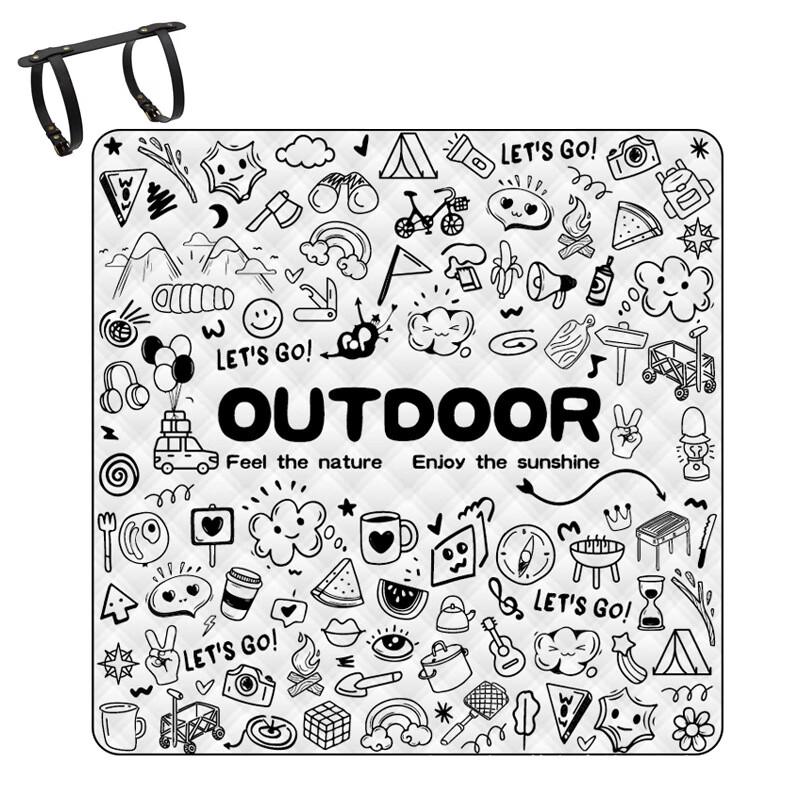 Ultrasonic Double-Grid Thickened Picnic Mat 200*200cm