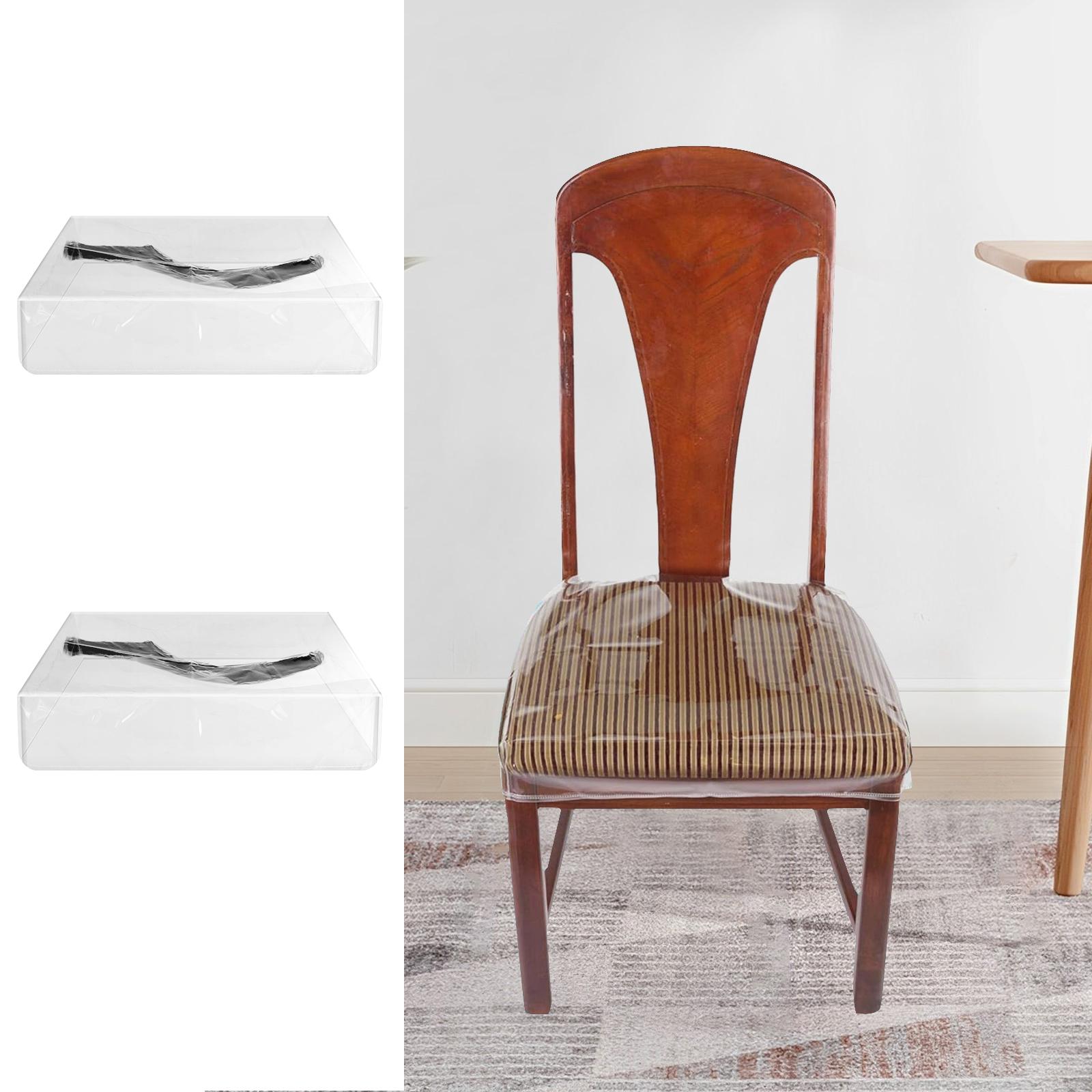 

Прозрачный пластиковый чехол на стул ПВХ Защитник обеденных стульев Водонепроницаемый чехол устойчивый к пятнам Защита от царапин Чехол на обеденный стул 56x43.2x10.2cm