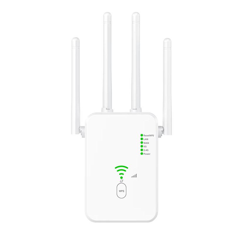 U10 Wifi Repeater Dual Band 2.4G/5G Wifi Router 802.11ax 300/1200Mbps Wireless Network Signal Repeater