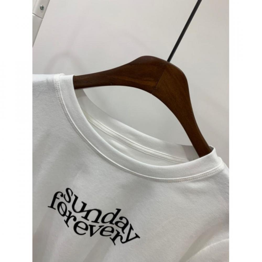 C S In The Room Semi Crop VelveT leTTerIng ShorT Sleeve T ShirT 4Color