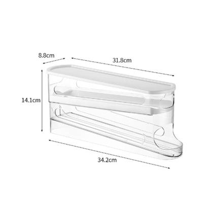 Rolling Egg Organiser Refrigerator Side Door Organiser Kitchen Fresh Box Egg Carton Filled Egg Holder
