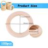 Wooden Rings for Crafts, Natural Wood Rings for Macrame, Jewelry Making, and DIY Crafts