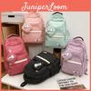 Trendy Large Capacity Backpack For Middle School High School College Students In Green Purple Pink Black And Brick Red