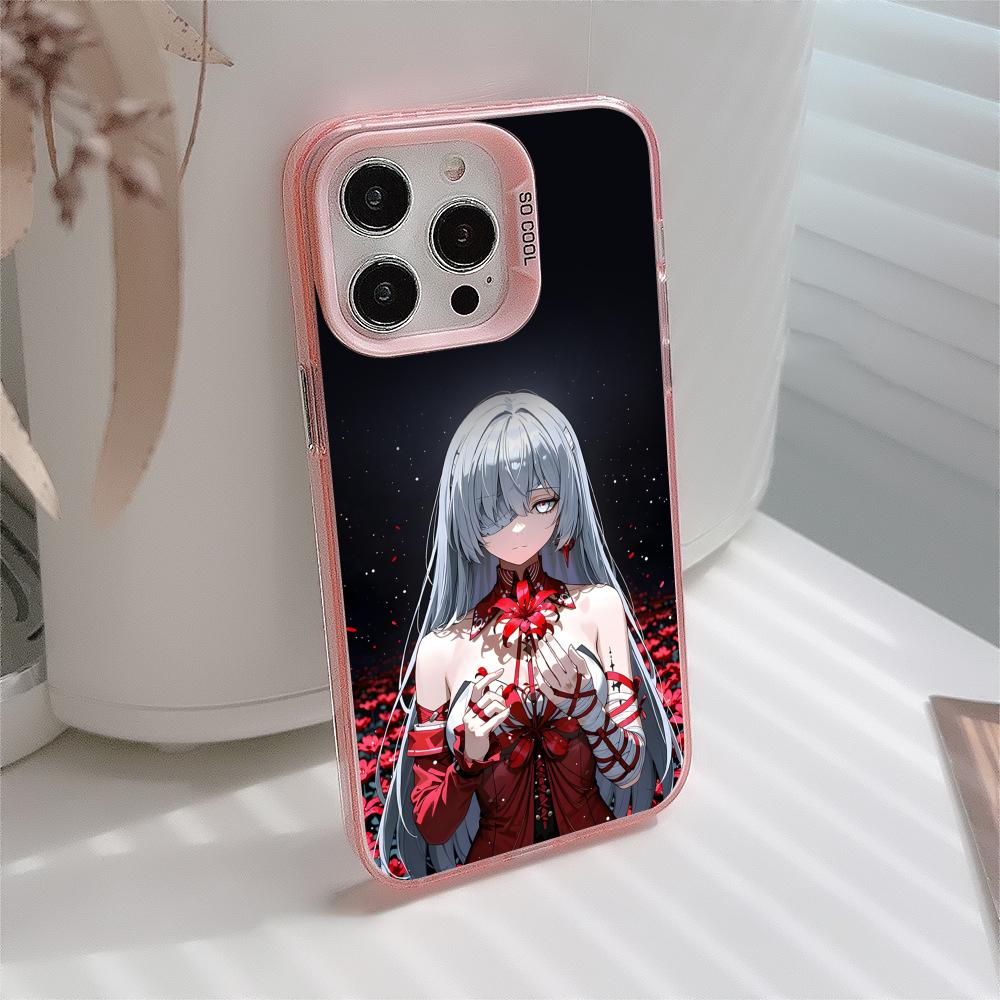 Wuthering Waves Phrolova Pink Translucent Mobile Phone Case for iPhone 17 16 15 14 13 12 11 X XR XS Air Pro Max Plus Cover