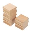 6Pcs Blank Beech Wood Stamps for DIY Engraving Carving Craft Smooth Grip Wooden Seal Blank Stamper Scrapbook Handbook