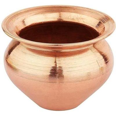Tanirika Copper Small Kalash Lota - Temple and Pooja Purpose (Small Kalash Design)-140 GM--1 Piece Copper Kalash//Export Quality