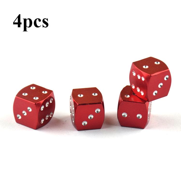 Aluminum Dice Tire Valve Caps Wheel Stem Tyre Tire Car Truck Motocycle Bike Dustproof Air Valve Dust Cap Cover Auto Accessoires