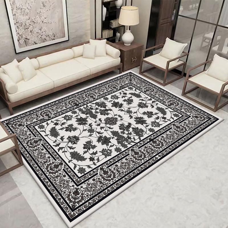 Bohemian Ethnic Crystal Velvet Rug for Living Room, Bedroom, or Cloakroom - Retro Style