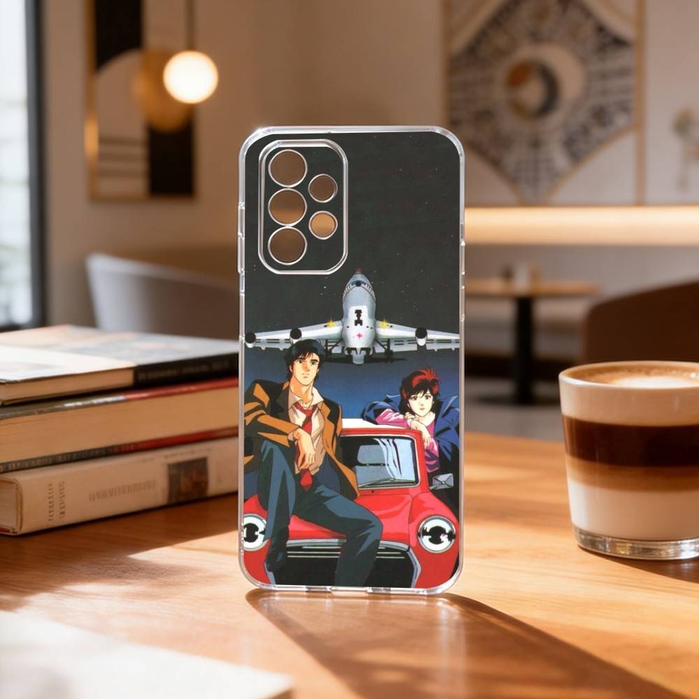 

R-Retro City Hunter Комикс Чехол для телефона для Samsung S25, S24, S21, S22, S23, S30, Ultra, S20, Plus, Fe Прозрачный чехол Samsung S30Ultra5G