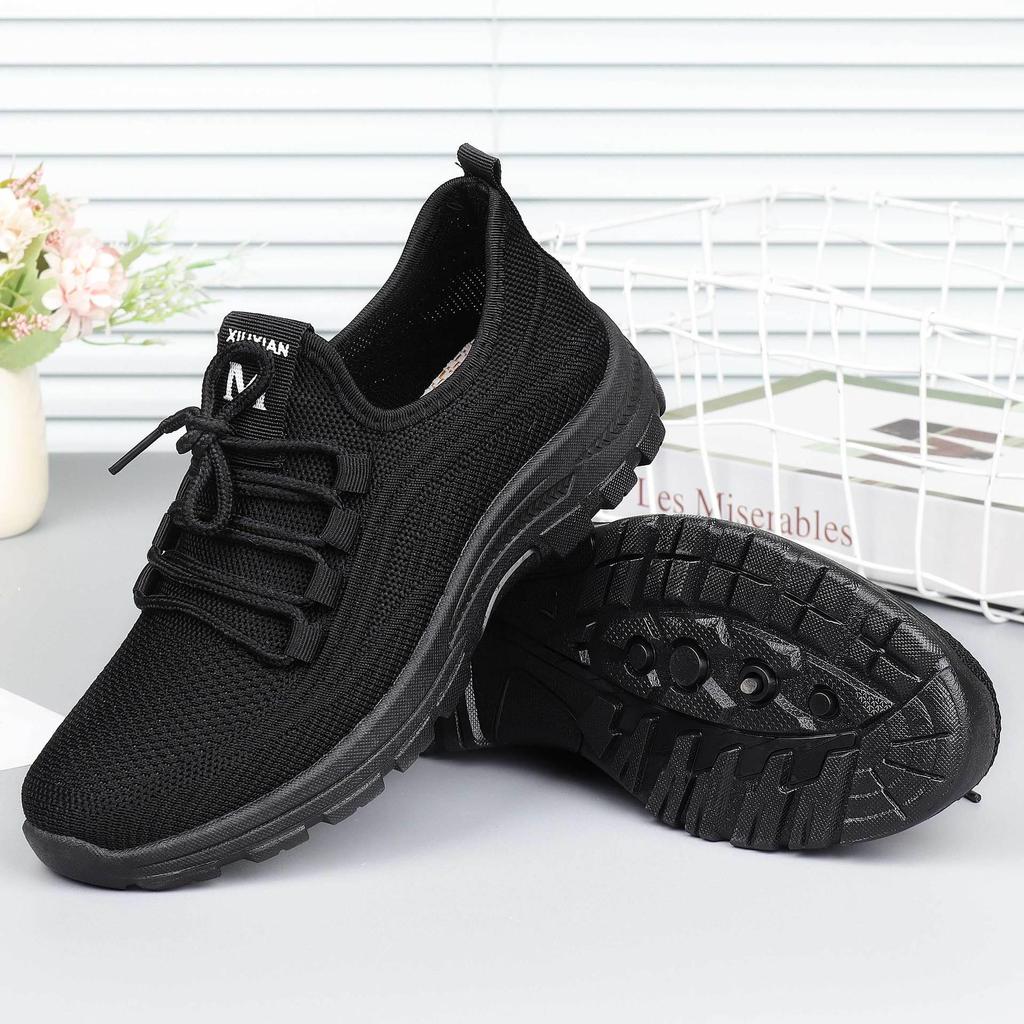 Goldener Herbst Herren Schwarze Freizeitschuhe mit Leichten Polyurethansohlen