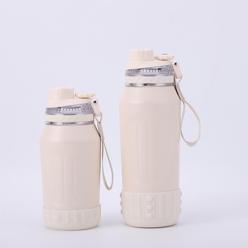 316 Stainless Steel Insulated Women's Sports Water Bottle, Large Capacity, Portable with Carry Rope for Outdoor Activities