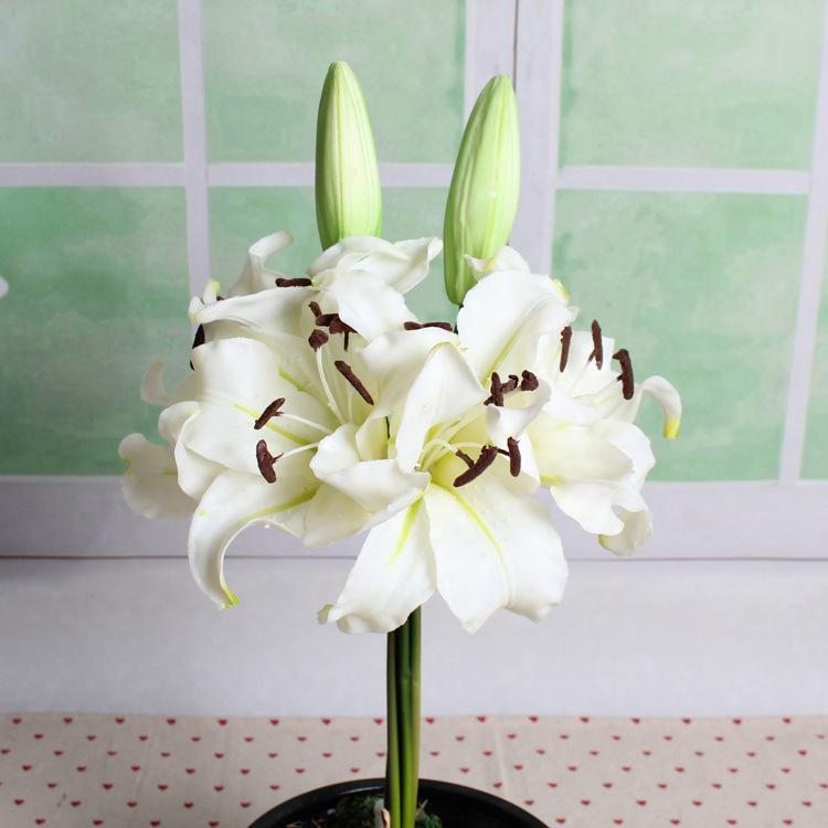 Lily flower artificial flower, indoor living room decoration artificial flower artificial flower