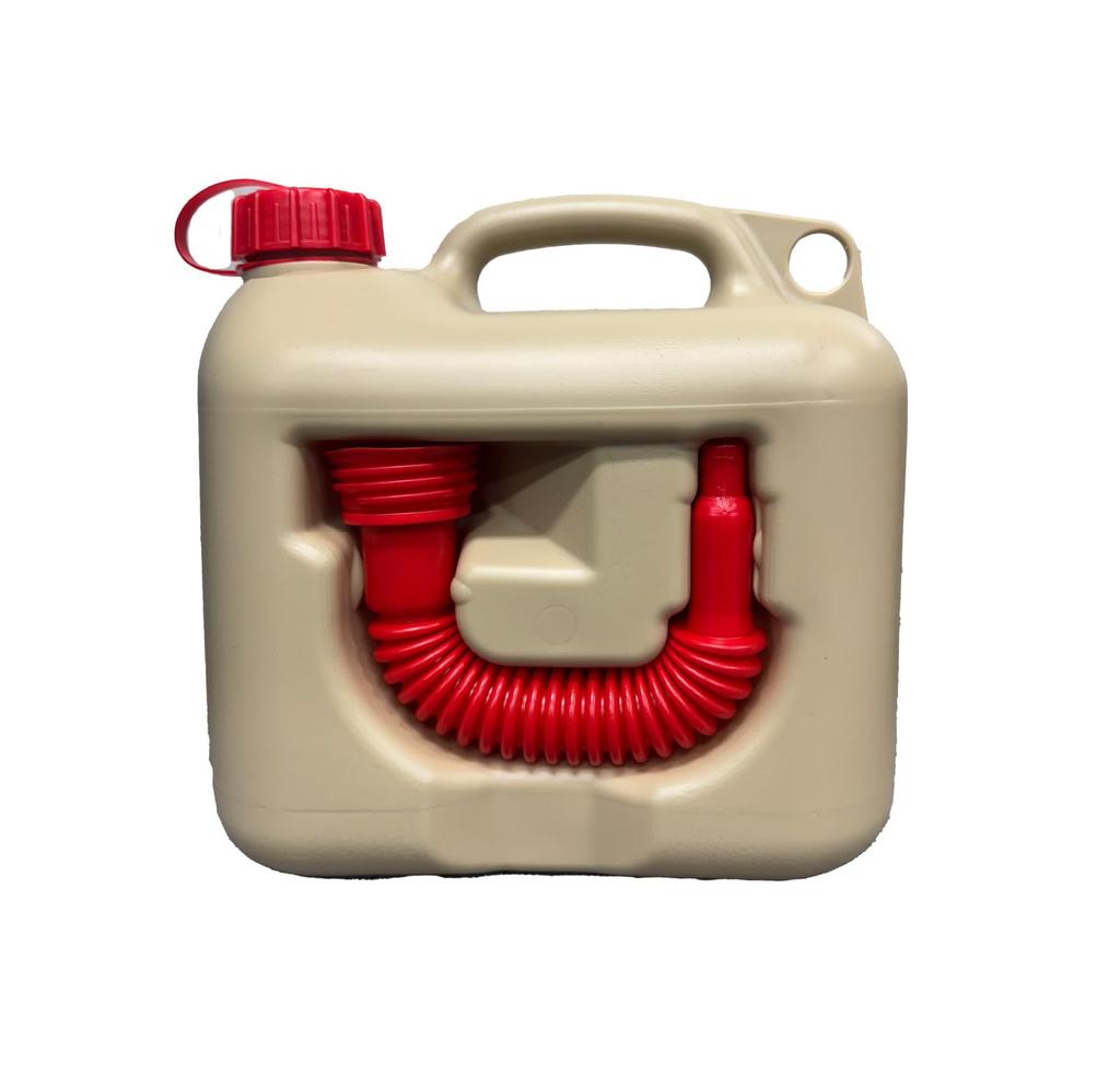 Matka Nozzle Storage Tank, 6 Liters, Beige/Red