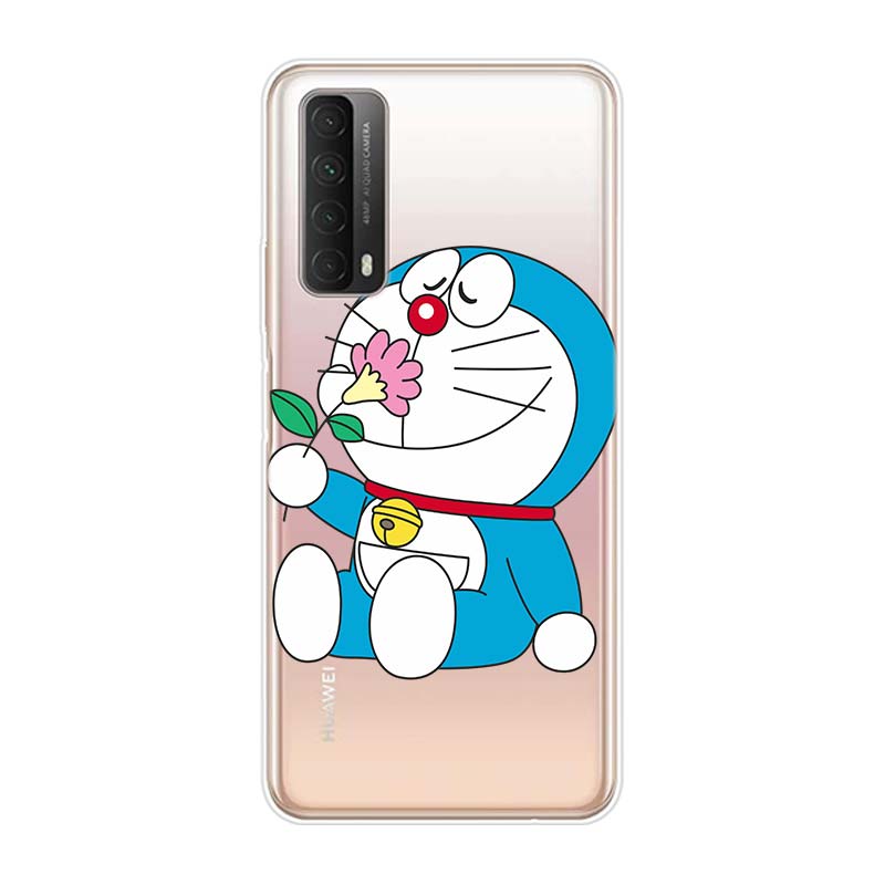Roztomilý Doraemon pro Huawei Y9S Y6S Y8S Y9A Y7A Y8P Y7P Y5P Y6P Y7 Y6 Y5 Pro Prime 2020 2019 měkké pouzdro na telefon