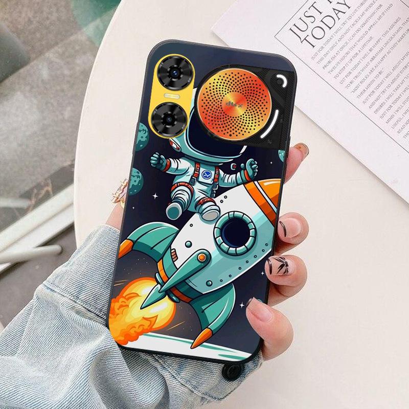 For ZTE nubia Music 2 Phone Case astronaut Silicone Camera Protection Back Cover For ZTE nubia Music 2 Music2 Funda Coque Capa