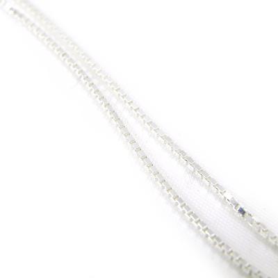 [C7431] - 'Venetian' Silver Chain 40 Cm 1 Mm