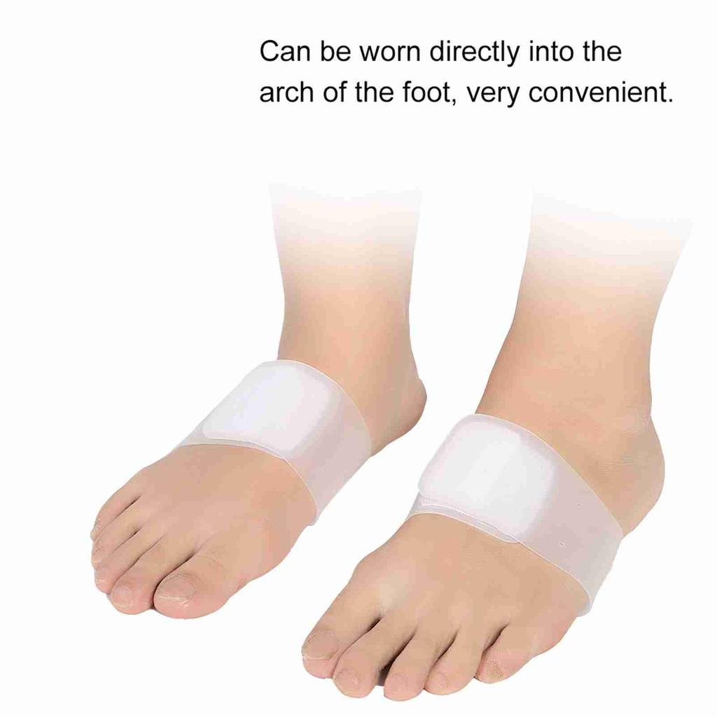 Silicone Feet Foot Arch Support Cushion Shoe Insoles Pads White
