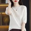 Women Knit T-shirt 100% Wool MODERN NEW SAGA Summer Knitted Shirt Short Sleeve Tees O-neck Pullover Knit Tops