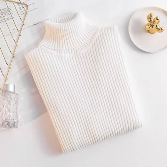 Women Bottom Sweater Turtleneck Long Sleeve Slim Fit Knitting Tops