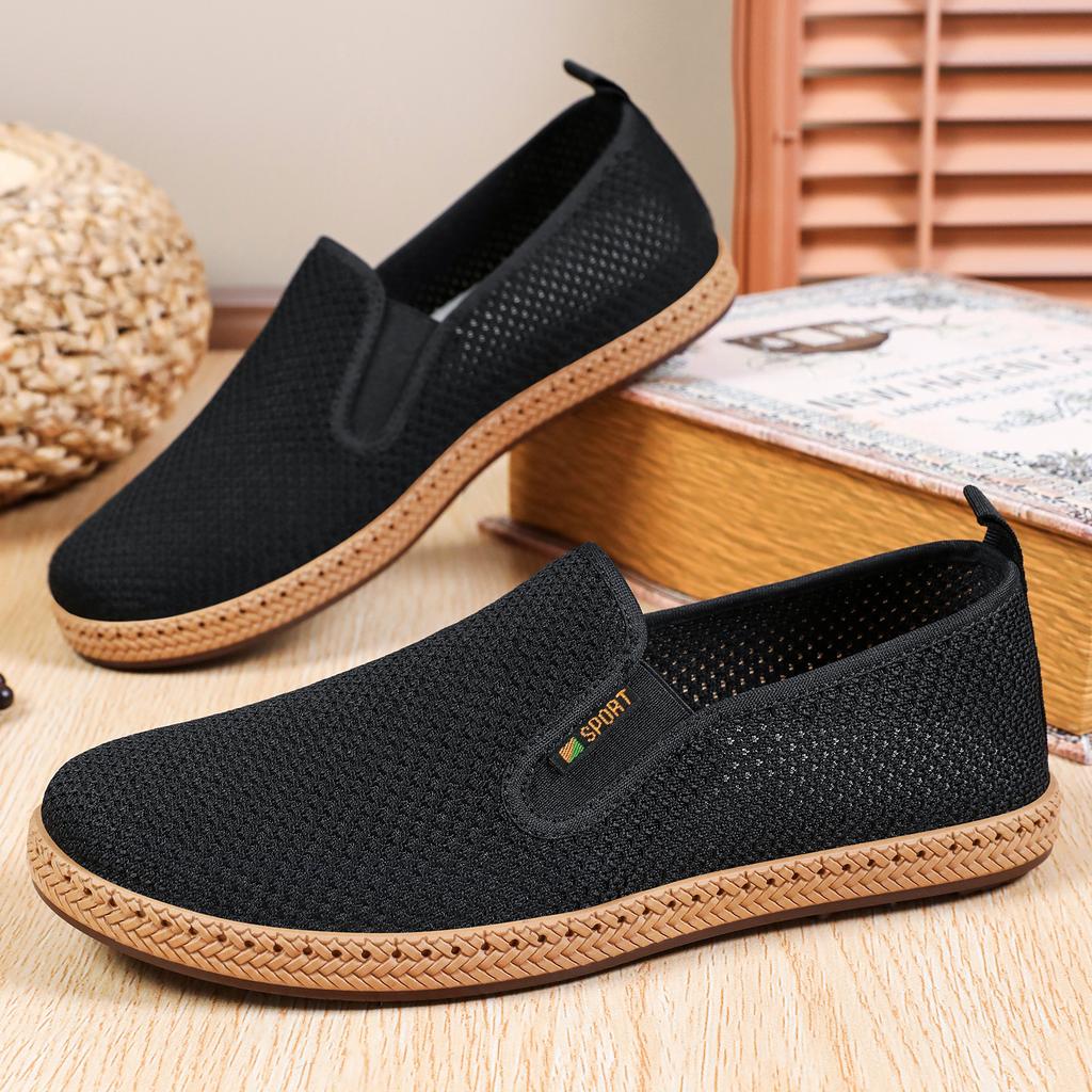 Boty staré pekingské látkové boty pelyňkové prodyšné tkané letem lehké ústí lehké pohodlné tátovy boty měkká podrážka jednoboty