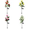 3 Heads Outdoor Solar Garden Light Realistic Solar Rose Flowers Lantern  Lawn Lighting