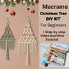 2-piece Woven Christmas Tree DIY Kit Woven Wall Hanging, Including Pattern and Video Tutorial Christmas Tree Wall Decorations Ch