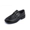 Grape mother platform small leather shoes women small height increase loafers British style retro uniform single shoes women's high sense