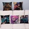 Anime Character Tanjiro Zenitsu Inosuke Nezuko Kyojuro Cushion Cover 30x50 Polyester Sofa Cushions Decorative Throw Pillow Cover