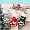 Adorable Plush Cat Paw Christmas Stocking Decorative Gift For Children Festive Cheer