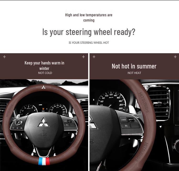 Husă Volan din Piele Naturală pentru Mitsubishi Outlander, Eclipse, Pajero Sport, Lancer EX