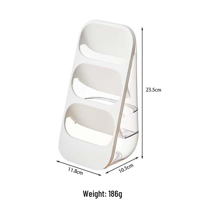 Multi-Layer Transparent Desktop Organizer: Dustproof, Vertical Storage for Stationery and Chopsticks