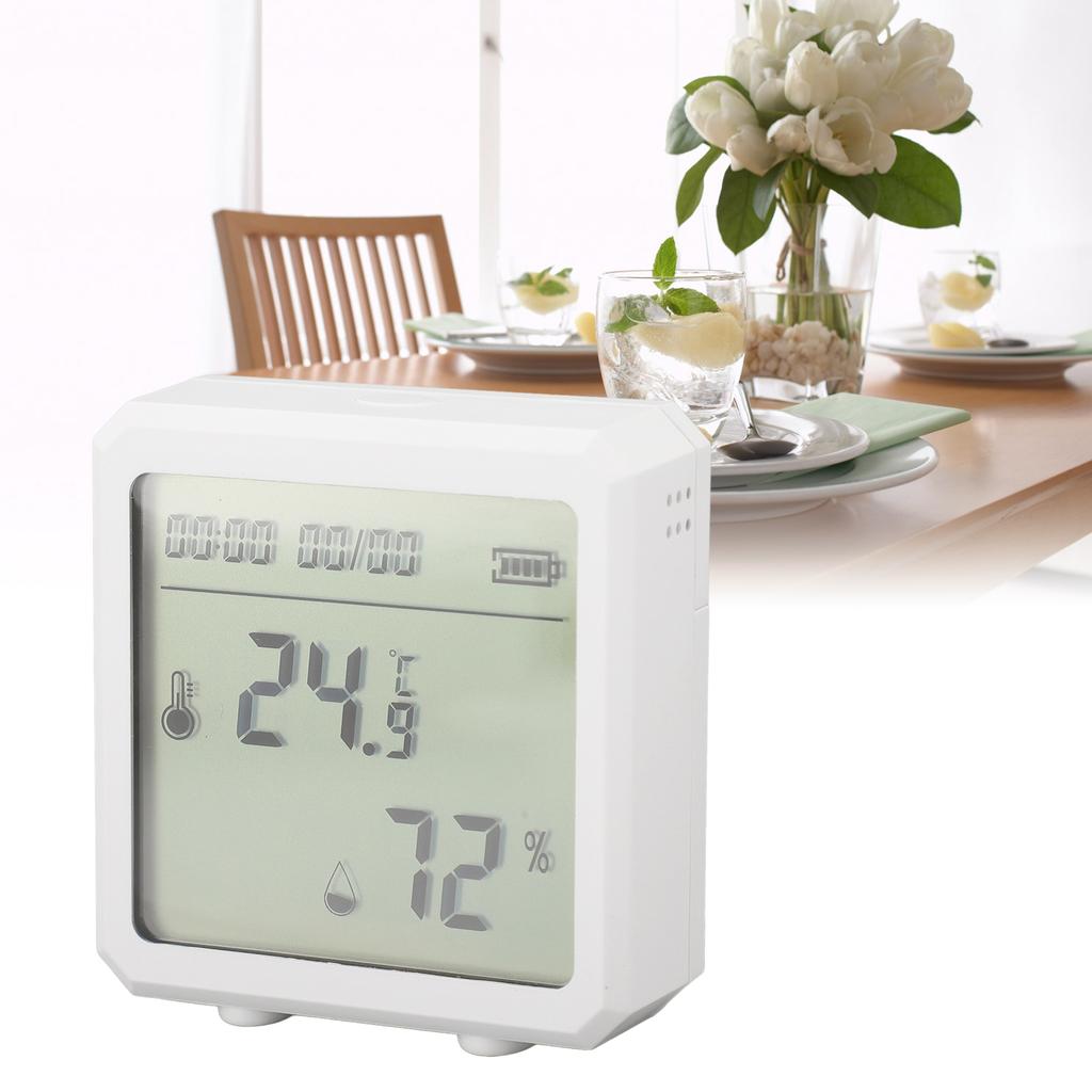 Temperature Humidity Meter LCD Display Wifi Alarm Function Voice Support Digital Hygrometer Thermometer for Indoor