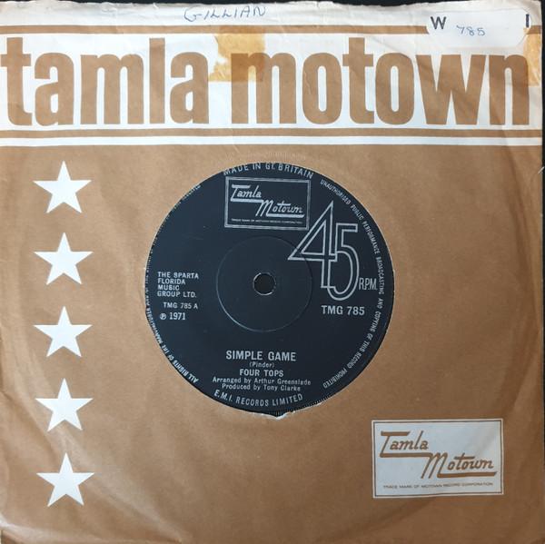 

7inch Record FOUR TOPS - Simple Game TMG785 Tamla Motown 1971 UK Soul/Funk Used