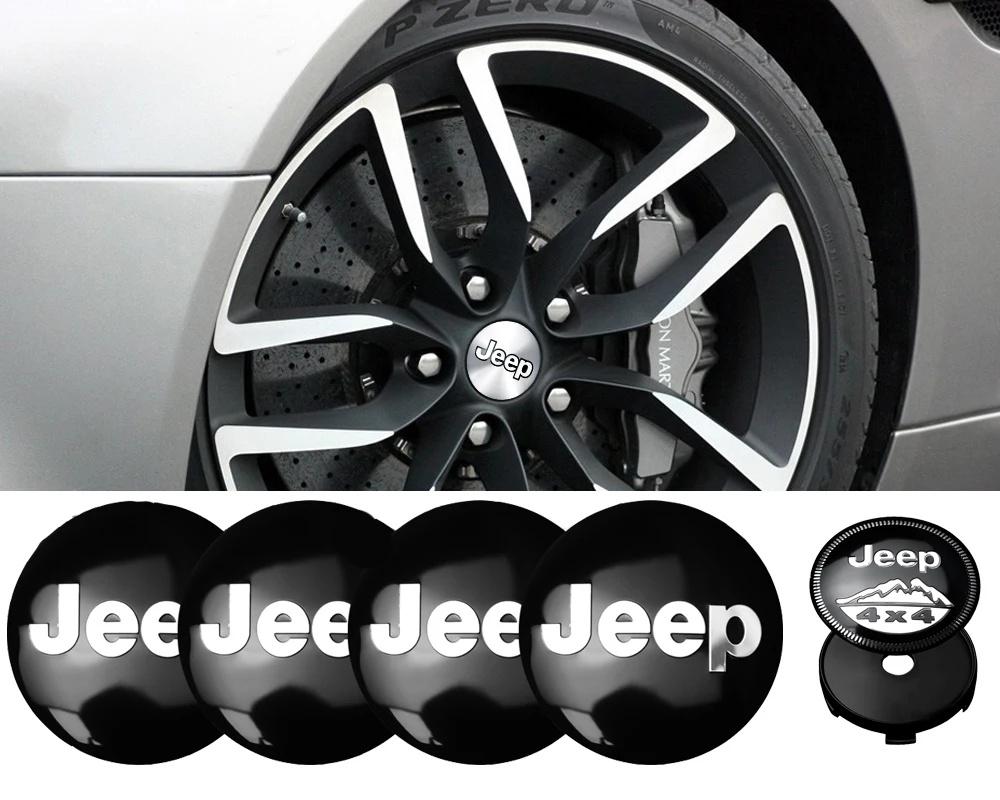 4Pcs Car Wheel Center Hub Cap Replacement for Jeep Renegade Wrangler JK JL Grand Cherokee Compass Patriot Auto Parts