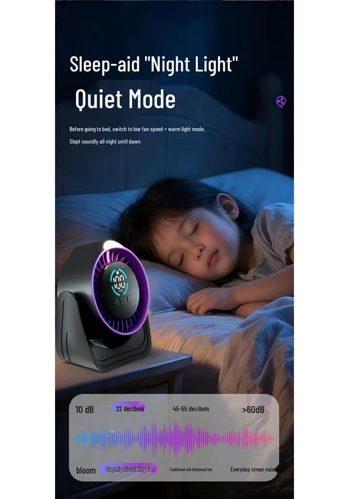 2026 USB Rechargeable Portable Desktop Fan - Long Battery Life, Small Size, Perfect for Student Dorms