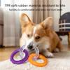 TPR Pull Ring Chew Pet Toy Bite Resistant Durable Molar Teeth Cleaning Easy Clean Interactive Toy For Small Medium Large Dogs